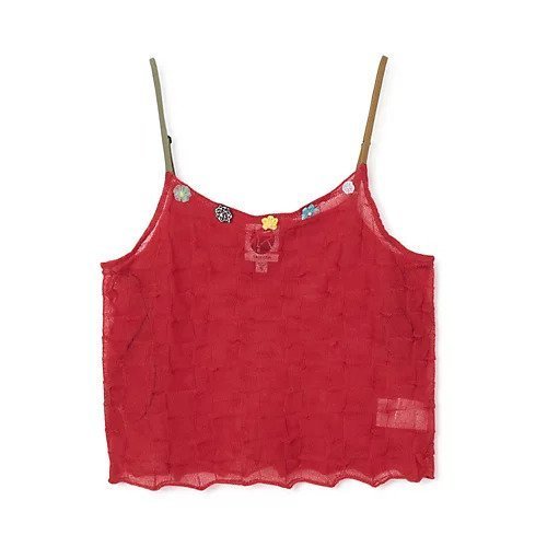 【ヤンヤン/YANYAN】のBORLOR CAMI インテリア・キッズ・メンズ・レディースファッション・服の通販 founy(ファニー) 　ファッション　Fashion　レディースファッション　Fashion for Women　2025年　2025　2025春夏・S/S　Spring/Summer 2025 SS25　カーディガン　Cardigan, Knitwear　キャミソール　Camisole, Spaghetti Strap Top　スクエア　Square, Square Shape　セットアップ　Set-Up, Coordinated Outfit　フラワー　Flower, Floral　モチーフ　Motif, Design Theme　人気　Popular, Best Seller　RED|ID: prp329100004411071 ipo3291000000030803041