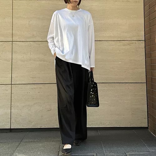 【ル フィル/LE PHIL】のコットンジャージーカットソー 人気、トレンドファッション・服の通販 founy(ファニー) 　ファッション　Fashion　レディースファッション　WOMEN　トップス・カットソー　Tops/Tshirt　カットソー　Cut and Sewn　ショルダー　Shoulder　ドロップ　Drop　バランス　Balance　フレア　Flare　洗える　Washable　other-3|ID: prp329100004411072 ipo3291000000031700116