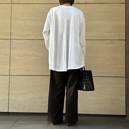 【ル フィル/LE PHIL】のコットンジャージーカットソー 人気、トレンドファッション・服の通販 founy(ファニー) 　ファッション　Fashion　レディースファッション　Ladies' Fashion Online　トップス・カットソー　Tops/Tshirt　カットソー　Cut and Sewn　ショルダー　Shoulder　ドロップ　Drop　バランス　Balance　フレア　Flare　洗える　Washable　other-3|ID: prp329100004411072 ipo3291000000032050430
