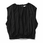 【エムセブンデイズ/M7days】の【コラボ】ギャザーフレンチスリーブトップス ブラック|ID: prp329100004411077 ipo3291000000034766630