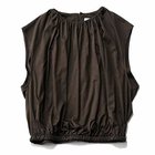 【エムセブンデイズ/M7days】の【コラボ】ギャザーフレンチスリーブトップス ブラウン|ID:prp329100004411077