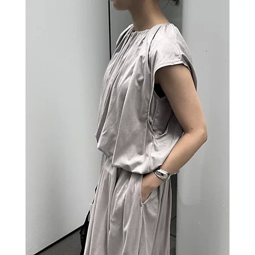 【エムセブンデイズ/M7days】の【コラボ】ギャザーフレンチスリーブトップス 人気、トレンドファッション・服の通販 founy(ファニー) 　ファッション　Fashion　レディースファッション　Fashion for Women　トップス・カットソー　Cut & Sew Tops　インナー　Innerwear　洗える　Machine Washable　キャミソール　Camisole, Spaghetti Strap Top　コラボ　Collaboration, Collab　セットアップ　Set-Up, Coordinated Outfit　フォルム　Silhouette, Form　other-3|ID: prp329100004411077 ipo3291000000035313916