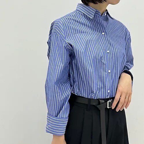 【デミルクス ビームス/Demi-Luxe BEAMS】の【Marisol別注】2wayオーバーシャツ 人気、トレンドファッション・服の通販 founy(ファニー) 　ファッション　Fashion　レディースファッション　WOMEN　トップス・カットソー　Tops/Tshirt　シャツ/ブラウス　Shirts/Blouses　スタンダード　Standard　ストライプ　Stripe　別注　Special Order　洗える　Washable　other-3|ID: prp329100004411079 ipo3291000000032185068