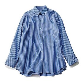 【デミルクス ビームス/Demi-Luxe BEAMS】 【Marisol別注】2wayオーバーシャツ人気、トレンドファッション・服の通販 founy(ファニー) ファッション Fashion レディースファッション Fashion for Women トップス・カットソー Cut & Sew Tops シャツ・ブラウス・オフィスカジュアル Elegant Blouses & Button-Ups スタンダード Standard, Basic ストライプ Stripe, Striped Pattern 別注 Limited Edition, Custom Order 洗える Machine Washable |ID:prp329100004411079