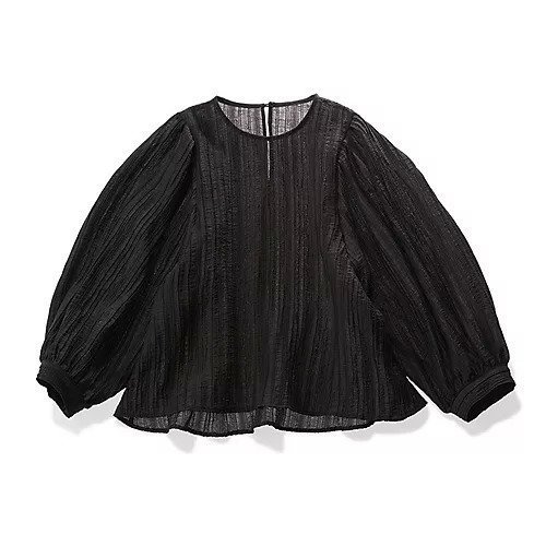 【エムセブンデイズ/M7days】のふわ袖シボブラウス インテリア・キッズ・メンズ・レディースファッション・服の通販 founy(ファニー) https://founy.com/ ファッション Fashion レディースファッション Fashion for Women トップス・カットソー Cut & Sew Tops シャツ・ブラウス・オフィスカジュアル Elegant Blouses & Button-Ups ストライプ Stripe, Striped Pattern 夏 Summer 春 Spring S/S・春夏 SS, Spring/Summer, Warm Season 洗える Machine Washable |ID: prp329100004411083 ipo3291000000030803070