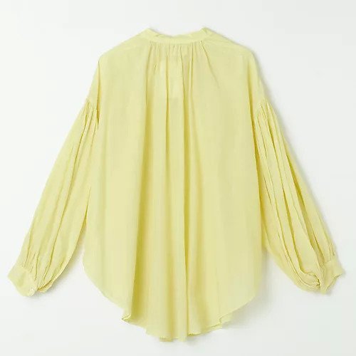 【エンリカ/enrica】のコットンシルクギャザーブラウス 人気、トレンドファッション・服の通販 founy(ファニー) 　ファッション　Fashion　レディースファッション　WOMEN　トップス・カットソー　Tops/Tshirt　シャツ/ブラウス　Shirts/Blouses　イエロー　Yellow　ギャザー　Gather　定番　Standard　春　Spring　洗える　Washable　other-3|ID: prp329100004411084 ipo3291000000031262409