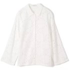 【スアデオ/suadeo】のコットンレースシャツ羽織 ホワイト|ID:prp329100004411093
