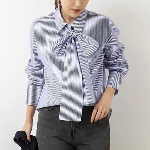 【ノーリーズ/NOLLEY'S】のリボンタイパール釦シャツ インテリア・キッズ・メンズ・レディースファッション・服の通販 founy(ファニー) https://founy.com/ ファッション Fashion レディースファッション WOMEN トップス・カットソー Tops/Tshirt シャツ/ブラウス Shirts/Blouses 2025年 2025 2025春夏・S/S Ss,Spring/Summer,2025 おすすめ Recommend インナー Inner ジャケット Jacket ストレッチ Stretch セレモニー Ceremony デニム Denim パール Pearl ボトム Bottom ワンポイント One Point |ID: prp329100004411096 ipo3291000000031712064