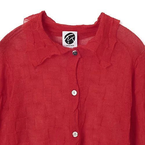 【ヤンヤン/YANYAN】のBORLOR LS SHIRT 人気、トレンドファッション・服の通販 founy(ファニー) 　ファッション　Fashion　レディースファッション　Ladies' Fashion Online　トップス・カットソー　Tops/Tshirt　シャツ/ブラウス　Shirts/Blouses　2025年　2025　2025春夏・S/S　Ss,Spring/Summer,2025　カーディガン　Cardigan　フラワー　Flower　モチーフ　Motif　人気　Popularity　other-3|ID: prp329100004411106 ipo3291000000032524828