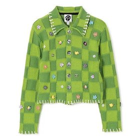 【ヤンヤン/YANYAN】のEMBELLISHED CHECK SHRUNKEN WORK JACKET 人気、トレンドファッション・服の通販 founy(ファニー) ファッション Fashion レディースファッション Ladies' Fashion Online アウター Coat Outerwear ジャケット Jackets 2025年 2025 2025春夏・S/S Ss,Spring/Summer,2025 ジャケット Jacket ビジュー Bijou フラワー Flower モチーフ Motif |ID:prp329100004411108