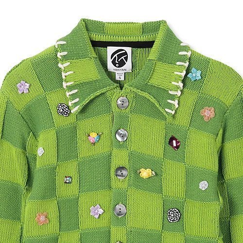 【ヤンヤン/YANYAN】のEMBELLISHED CHECK SHRUNKEN WORK JACKET 人気、トレンドファッション・服の通販 founy(ファニー) 　ファッション　Fashion　レディースファッション　Ladies' Fashion Online　アウター　Coat Outerwear　ジャケット　Jackets　2025年　2025　2025春夏・S/S　Ss,Spring/Summer,2025　ジャケット　Jacket　ビジュー　Bijou　フラワー　Flower　モチーフ　Motif　other-3|ID: prp329100004411108 ipo3291000000032524838