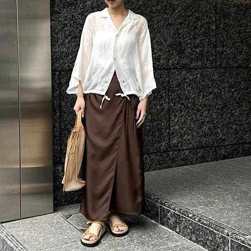 【ミースロエ/MIESROHE】の【Marisol別注】イージーラップスカート 人気、トレンドファッション・服の通販 founy(ファニー) 　ファッション　Fashion　レディースファッション　Fashion for Women　スカート　Skirts　アシンメトリー　Asymmetrical Style　シンプル　Simple, Minimal　とろみ　Fluid, Flowy Fabric　フォーマル　Formal, Dressy　別注　Limited Edition, Custom Order　ラップ　Wrap, Wrap Design　リボン　Ribbon, Bow　ビジネス 仕事 通勤　Business / Work / Commuting　other-2|ID: prp329100004411118 ipo3291000000032185078