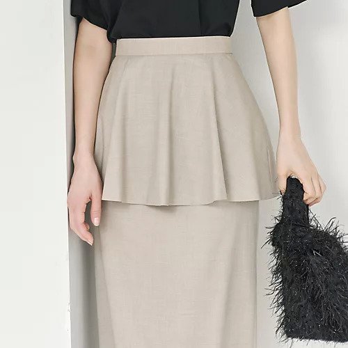 【エクラ/eclat】の【三尋木奈保さん別注】ペプラムスカート 人気、トレンドファッション・服の通販 founy(ファニー) 　ファッション　Fashion　レディースファッション　Fashion for Women　スカート　Skirts　なめらか　Smooth, Silky Texture　ドレープ　Drape, Draping Fabric　ペプラム　Peplum, Flared Hem　ボトム　Bottoms, Lower Wear　別注　Limited Edition, Custom Order　春　Spring　other-3|ID: prp329100004411123 ipo3291000000032273831