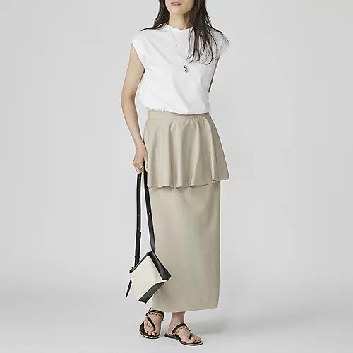 【エクラ/eclat】の【三尋木奈保さん別注】ペプラムスカート 人気、トレンドファッション・服の通販 founy(ファニー) 　ファッション　Fashion　レディースファッション　Fashion for Women　スカート　Skirts　なめらか　Smooth, Silky Texture　ドレープ　Drape, Draping Fabric　ペプラム　Peplum, Flared Hem　ボトム　Bottoms, Lower Wear　別注　Limited Edition, Custom Order　春　Spring　other-2|ID: prp329100004411123 ipo3291000000034955776