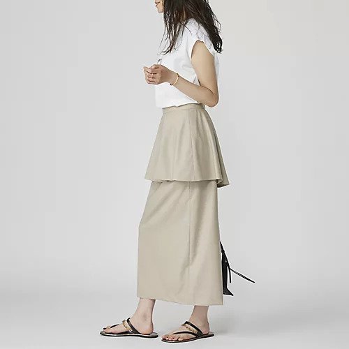 【エクラ/eclat】の【三尋木奈保さん別注】ペプラムスカート 人気、トレンドファッション・服の通販 founy(ファニー) 　ファッション　Fashion　レディースファッション　Fashion for Women　スカート　Skirts　なめらか　Smooth, Silky Texture　ドレープ　Drape, Draping Fabric　ペプラム　Peplum, Flared Hem　ボトム　Bottoms, Lower Wear　別注　Limited Edition, Custom Order　春　Spring　other-3|ID: prp329100004411123 ipo3291000000034955778