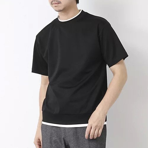 【ノーリーズ グッドマン/NOLLEY'S goodman / MEN】の《接触冷感》スーピマコットン ダブルカラーTee 25SS インテリア・キッズ・メンズ・レディースファッション・服の通販 founy(ファニー) 　ファッション　Fashion　メンズファッション　MEN　2025年　2025　2025春夏・S/S　Ss,Spring/Summer,2025　インナー　Inner　クール　Cool　シルケット　Mercerization　ジャケット　Jacket　ダブル　Double　ブルゾン　Blouson　リラックス　Relax　ブラック|ID: prp329100004411191 ipo3291000000030803404