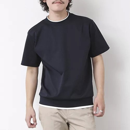 【ノーリーズ グッドマン/NOLLEY'S goodman / MEN】の《接触冷感》スーピマコットン ダブルカラーTee 25SS インテリア・キッズ・メンズ・レディースファッション・服の通販 founy(ファニー) 　ファッション　Fashion　メンズファッション　MEN　2025年　2025　2025春夏・S/S　Ss,Spring/Summer,2025　インナー　Inner　クール　Cool　シルケット　Mercerization　ジャケット　Jacket　ダブル　Double　ブルゾン　Blouson　リラックス　Relax　ネイビー|ID: prp329100004411191 ipo3291000000031718813