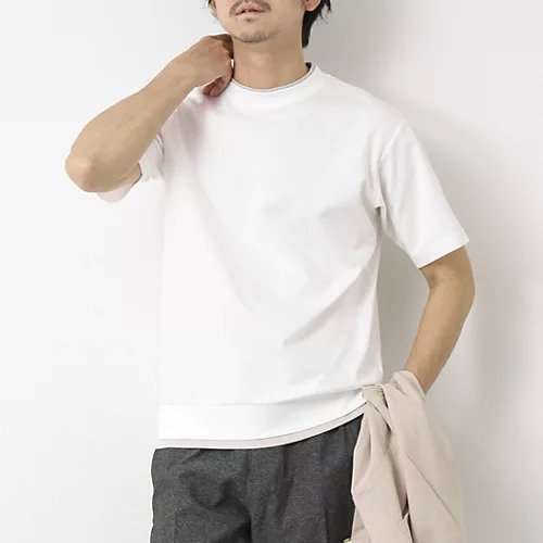 【ノーリーズ グッドマン/NOLLEY'S goodman / MEN】の《接触冷感》スーピマコットン ダブルカラーTee 25SS 人気、トレンドファッション・服の通販 founy(ファニー) 　ファッション　Fashion　メンズファッション　MEN　2025年　2025　2025春夏・S/S　Ss,Spring/Summer,2025　インナー　Inner　クール　Cool　シルケット　Mercerization　ジャケット　Jacket　ダブル　Double　ブルゾン　Blouson　リラックス　Relax　other-2|ID: prp329100004411191 ipo3291000000031718818