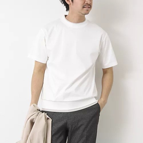 【ノーリーズ グッドマン/NOLLEY'S goodman / MEN】の《接触冷感》スーピマコットン ダブルカラーTee 25SS 人気、トレンドファッション・服の通販 founy(ファニー) 　ファッション　Fashion　メンズファッション　MEN　2025年　2025　2025春夏・S/S　Ss,Spring/Summer,2025　インナー　Inner　クール　Cool　シルケット　Mercerization　ジャケット　Jacket　ダブル　Double　ブルゾン　Blouson　リラックス　Relax　other-3|ID: prp329100004411191 ipo3291000000031718819