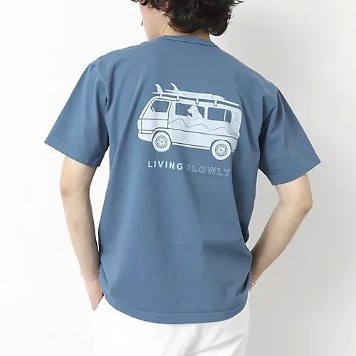 【ノーリーズ グッドマン/NOLLEY'S goodman / MEN】の【STONEWOLD】SLOWLY WAGON バックプリントTシャツ 25SS インテリア・キッズ・メンズ・レディースファッション・服の通販 founy(ファニー) 　ファッション　Fashion　メンズファッション　MEN　2025年　2025　2025春夏・S/S　Ss,Spring/Summer,2025　プリント　Print　ブルー|ID: prp329100004411193 ipo3291000000030803418