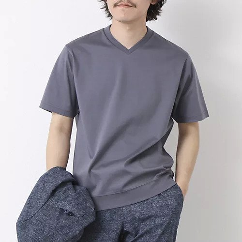 【ノーリーズ グッドマン/NOLLEY'S goodman / MEN】の《ビジカジ対応》シルケットスムース Vネック ドレスTシャツ 25SS インテリア・キッズ・メンズ・レディースファッション・服の通販 founy(ファニー) 　ファッション　Fashion　メンズファッション　MEN　2025年　2025　2025春夏・S/S　Ss,Spring/Summer,2025　インナー　Inner　カーディガン　Cardigan　クール　Cool　シルケット　Mercerization　ジャケット　Jacket　ドレス　Dress　バランス　Balance　ビジネス 仕事 通勤　Business　エレガント 上品　Elegant　夏　Summer　春　Spring　S/S・春夏　Ss・Spring/Summer　無地　Plain Color　チャコールグレー|ID: prp329100004411196 ipo3291000000030803441