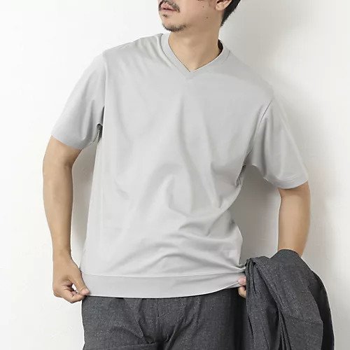 【ノーリーズ グッドマン/NOLLEY'S goodman / MEN】の《ビジカジ対応》シルケットスムース Vネック ドレスTシャツ 25SS インテリア・キッズ・メンズ・レディースファッション・服の通販 founy(ファニー) 　ファッション　Fashion　メンズファッション　Fashion for Men　インナー　Innerwear　春　Spring　カーディガン　Cardigan, Knitwear　クール　Cool, Chic　シルケット　Silket, Silky Cotton　ジャケット　Jacket, Outerwear　ドレス　Dress, One-Piece　バランス　Balance, Style Balance　無地　Plain, Solid Color　S/S・春夏　SS, Spring/Summer, Warm Season　夏　Summer　エレガント 上品　Elegant　ビジネス 仕事 通勤　Business / Work / Commuting　2025年　2025　2025春夏・S/S　Spring/Summer 2025 SS25　ライトグレー|ID: prp329100004411196 ipo3291000000032363772