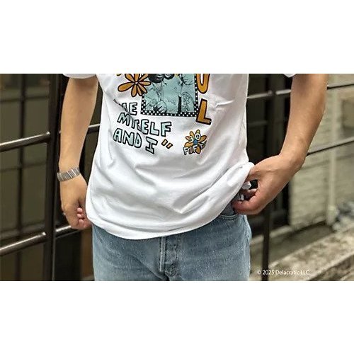 【ノーリーズ グッドマン/NOLLEY'S goodman / MEN】の【GOOD ROCK SPEED】別注 アーティスト/キャラクター/企業 プリントTシャツ 25SS インテリア・キッズ・メンズ・レディースファッション・服の通販 founy(ファニー) 　ファッション　Fashion　メンズファッション　Fashion for Men　インナー　Innerwear　ヴィンテージ　Vintage Style　キャラクター　Character, Licensed Characters　シンプル　Simple, Minimal　ジャケット　Jacket, Outerwear　ニューヨーク　New York, NYC Style　ネコ　Cat, Feline Motif　人気　Popular, Best Seller　猫　Cat, Kitty　フロント　Front, Front Design　プリント　Print, Printed Pattern　別注　Limited Edition, Custom Order　メタル　Metal, Metal Parts　リラックス　Relax, Relaxed Fit　ワーク　Workwear, Utility Style　2025年　2025　2025春夏・S/S　Spring/Summer 2025 SS25　ホワイト系3|ID: prp329100004411197 ipo3291000000031718750