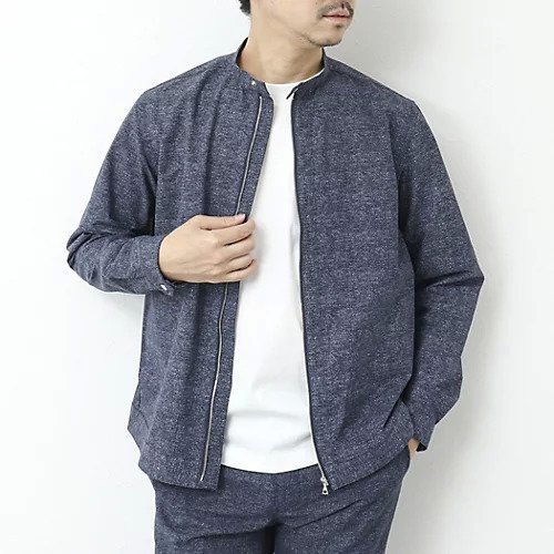 【ノーリーズ グッドマン/NOLLEY'S goodman / MEN】の【COOL DOTS/クールドッツ】《吸水速乾》シングルライダースシャツブルゾン 25SS インテリア・キッズ・メンズ・レディースファッション・服の通販 founy(ファニー) 　ファッション　Fashion　メンズファッション　MEN　ウォッシャブル　Washable　吸水　Water Absorption　シルバー　Silver　ジャケット　Jacket　ストレッチ　Stretch　定番　Standard　ポケット　Pocket　リラックス　Relax　2025年　2025　2025春夏・S/S　Ss,Spring/Summer,2025　ネイビー|ID: prp329100004415268 ipo3291000000030828411