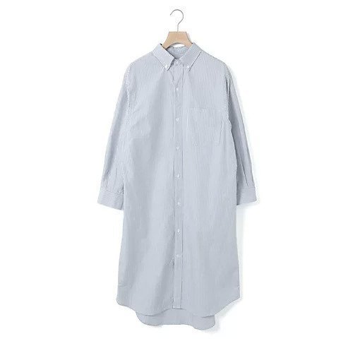 【ミディウミ/MidiUmi】のボタンダウンシャツワンピース インテリア・キッズ・メンズ・レディースファッション・服の通販 founy(ファニー) 　ファッション　Fashion　レディースファッション　WOMEN　ワンピース　Dress　シャツワンピース　Shirt Dresses　ボトム　Bottom　春　Spring　ネイビー|ID: prp329100004417391 ipo3291000000030841360