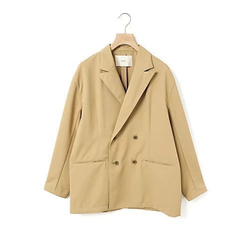 【ミディウミ/MidiUmi】のダブルブレストジャケット インテリア・キッズ・メンズ・レディースファッション・服の通販 founy(ファニー) 　ファッション　Fashion　レディースファッション　WOMEN　アウター　Coat Outerwear　ジャケット　Jackets　ジャケット　Jacket　テーラード　Tailored　フロント　Front　ベーシック　Basic　春　Spring　ベージュ|ID: prp329100004417397 ipo3291000000030841448