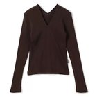 【フォトコピュー/PHOTOCOPIEU】のV-NECK TOP 人気、トレンドファッション・服の通販 founy(ファニー) ファッション Fashion レディースファッション WOMEN トップス・カットソー Tops/Tshirt Vネック V-Neck 2025年 2025 2025春夏・S/S Ss,Spring/Summer,2025 今季 This Season 洗える Washable 長袖 Long Sleeve thumbnail BROWN|ID: prp329100004418980 ipo3291000000030851529