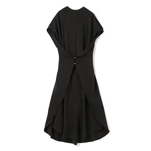 【フォトコピュー/PHOTOCOPIEU】のROUND CAFTAN DRESS インテリア・キッズ・メンズ・レディースファッション・服の通販 founy(ファニー) 　ファッション　Fashion　レディースファッション　WOMEN　ワンピース　Dress　ドレス　Party Dresses　2025年　2025　2025春夏・S/S　Ss,Spring/Summer,2025　シルク　Silk　スウェード　Suede　スリット　Slit　ドレス　Dress　ドレープ　Drape　フェミニン　Feminine　リネン　Linen　ロング　Long　BLACK|ID: prp329100004418989 ipo3291000000032400581