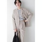 【ヒューマンウーマン/HUMAN WOMAN】のPレーヨン麻ポプリンテーラードジャケット ベージュ|ID: prp329100004419001 ipo3291000000033329888