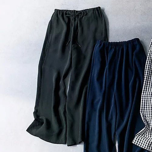 【ル グラジック/LE GLAZIK】のシルキーパンツ 人気、トレンドファッション・服の通販 founy(ファニー) 　ファッション　Fashion　レディースファッション　Fashion for Women　パンツ　Pants & Trousers　キュプラ　Cupro, Eco Fabric　洗える　Machine Washable　other-2|ID: prp329100004420489 ipo3291000000031888715