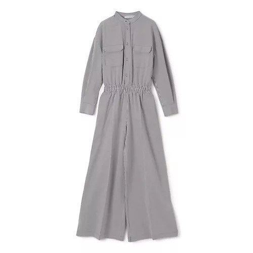 【ハリス ワーフ ロンドン/HARRIS WHARF LONDON】のWomen jumpsuit coolmax seersucker インテリア・キッズ・メンズ・レディースファッション・服の通販 founy(ファニー) https://founy.com/ ファッション Fashion レディースファッション Fashion for Women スタンド Stand Collar, Upright Stand ストライプ Stripe, Striped Pattern スーツ Suit, Formalwear |ID: prp329100004420491 ipo3291000000034898737