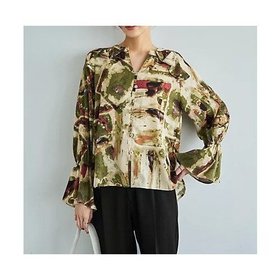 【スタイルデリ/STYLE DELI】のアート柄フリルポイントブラウス 人気、トレンドファッション・服の通販 founy(ファニー) ファッション Fashion レディースファッション Fashion for Women トップス・カットソー Cut & Sew Tops シャツ・ブラウス・オフィスカジュアル Elegant Blouses & Button-Ups インナー Innerwear サテン Satin, Glossy Fabric サロペット Overalls, Salopette ジャケット Jacket, Outerwear スリット Slit, Slit Detail スリーブ Sleeve, Long Sleeve / Short Sleeve セットアップ Set-Up, Coordinated Outfit デニム Denim, Jeans Material バランス Balance, Style Balance パール Pearl, Pearl Accent フォルム Silhouette, Form フリル Frill, Ruffle フレア Flare, Flared フロント Front, Front Design プリント Print, Printed Pattern ミックス Mix, Mixed Style ループ Loop, Loop Knit 冬 Winter / This Winter A/W・秋冬 Autumn/Winter 夏 Summer |ID:prp329100004422133