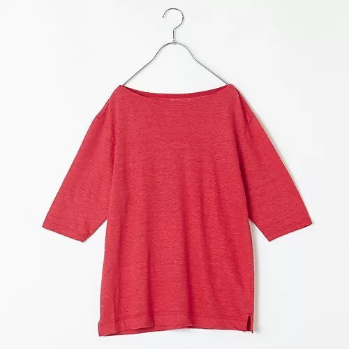 【トゥエルブクローゼット/12closet】の【福田麻琴さんコラボ】【洗える】リネン五分袖Tシャツ インテリア・キッズ・メンズ・レディースファッション・服の通販 founy(ファニー) 　ファッションモデル・俳優・女優　Models　女性　Women　福田麻琴　Fukuda Makoto　ファッション　Fashion　レディースファッション　Fashion for Women　トップス・カットソー　Cut & Sew Tops　シャツ・ブラウス・オフィスカジュアル　Elegant Blouses & Button-Ups　ロングTシャツ・Tシャツ　Longline T-Shirts & Tees　コラボ　Collaboration, Collab　コンパクト　Compact, Small Size　フィット　Fit, Slim Fit　ボーダー　Border, Stripe　リネン　Linen, Linen Fabric　エレガント 上品　Elegant　夏　Summer　洗える　Machine Washable　レッド|ID: prp329100004424150 ipo3291000000033285718