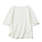 【トゥエルブクローゼット/12closet】の【洗える】リネン五分袖Tシャツ 人気、トレンドファッション・服の通販 founy(ファニー) ファッション Fashion レディースファッション Fashion for Women トップス・カットソー Cut & Sew Tops シャツ・ブラウス・オフィスカジュアル Elegant Blouses & Button-Ups ロングTシャツ・Tシャツ Longline T-Shirts & Tees コンパクト Compact, Small Size フィット Fit, Slim Fit ボーダー Border, Stripe リネン Linen, Linen Fabric エレガント 上品 Elegant 夏 Summer 洗える Machine Washable thumbnail ホワイト|ID: prp329100004424150 ipo3291000000035821834