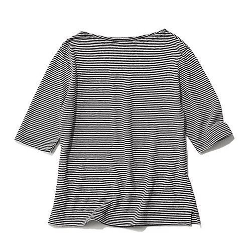 【トゥエルブクローゼット/12closet】の【洗える】リネン五分袖Tシャツ インテリア・キッズ・メンズ・レディースファッション・服の通販 founy(ファニー) ファッション Fashion レディースファッション Fashion for Women トップス・カットソー Cut & Sew Tops シャツ・ブラウス・オフィスカジュアル Elegant Blouses & Button-Ups ロングTシャツ・Tシャツ Longline T-Shirts & Tees コンパクト Compact, Small Size フィット Fit, Slim Fit ボーダー Border, Stripe リネン Linen, Linen Fabric エレガント 上品 Elegant 夏 Summer 洗える Machine Washable ブラック×ホワイト|ID: prp329100004424150 ipo3291000000035821836