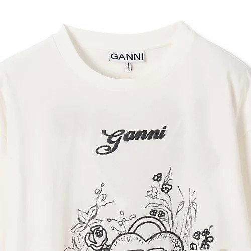 【ガニー/GANNI】のRe-cut Heavy Jersey Charm Long Sleeve T-shirt 人気、トレンドファッション・服の通販 founy(ファニー) 　ファッション　Fashion　レディースファッション　WOMEN　トップス・カットソー　Tops/Tshirt　シャツ/ブラウス　Shirts/Blouses　ロング / Tシャツ　T-Shirts　2025年　2025　2025春夏・S/S　Ss,Spring/Summer,2025　オーガニック　Organic　グラフィック　Graphic　フィット　Fit　モノトーン　Monotone　リラックス　Relax　ロング　Long　洗える　Washable　other-3|ID: prp329100004424153 ipo3291000000031754240