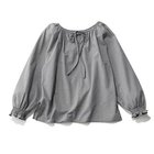 【トゥエルブクローゼット/12closet】の【コラボ】【洗える】ギンガムチェック前後2wayブラウス ブラック|ID:prp329100004424160