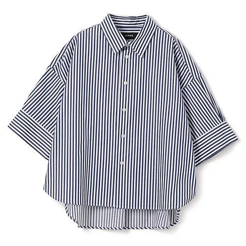 【シンメ/SINME】のストライプシャツ インテリア・キッズ・メンズ・レディースファッション・服の通販 founy(ファニー) https://founy.com/ ファッション Fashion レディースファッション WOMEN トップス・カットソー Tops/Tshirt シャツ/ブラウス Shirts/Blouses ストライプ Stripe ワイド Wide 洗える Washable |ID: prp329100004424165 ipo3291000000030893215