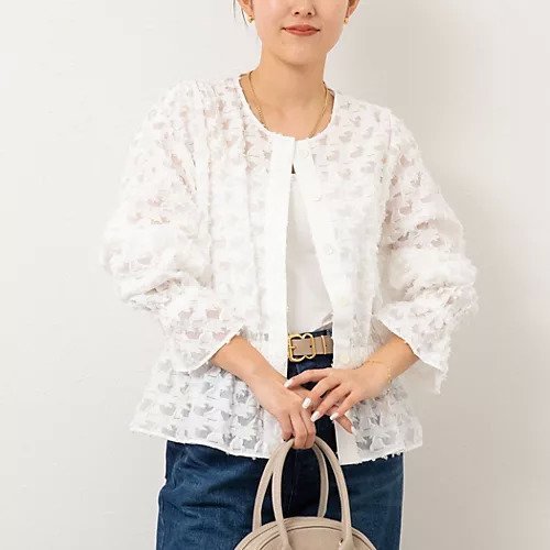 【ノーリーズ/NOLLEY'S】のジオメトリックジャガードブラウス インテリア・キッズ・メンズ・レディースファッション・服の通販 founy(ファニー) 　ファッション　Fashion　レディースファッション　WOMEN　トップス・カットソー　Tops/Tshirt　シャツ/ブラウス　Shirts/Blouses　2025年　2025　2025春夏・S/S　Ss,Spring/Summer,2025　おすすめ　Recommend　シンプル　Simple　タイトスカート　Tight Skirt　タンク　Tank　エレガント 上品　Elegant　夏　Summer　ホワイト|ID: prp329100004424169 ipo3291000000031712311