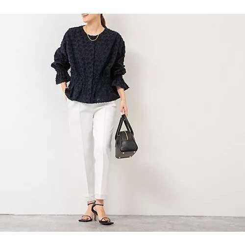 【ノーリーズ/NOLLEY'S】のジオメトリックジャガードブラウス 人気、トレンドファッション・服の通販 founy(ファニー) 　ファッション　Fashion　レディースファッション　WOMEN　トップス・カットソー　Tops/Tshirt　シャツ/ブラウス　Shirts/Blouses　2025年　2025　2025春夏・S/S　Ss,Spring/Summer,2025　おすすめ　Recommend　シンプル　Simple　タイトスカート　Tight Skirt　タンク　Tank　エレガント 上品　Elegant　夏　Summer　other-2|ID: prp329100004424169 ipo3291000000031712312