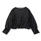 【トゥエルブクローゼット/12closet】の【福田麻琴さんコラボ】【洗える】ペーパーシアーニット ブラック|ID: prp329100004424176 ipo3291000000030893261