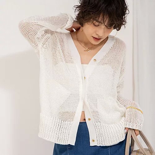 【リエミラー/Rie Miller】の《手洗い可能》ギマ ポリ/リネン Vネックカーディガン インテリア・キッズ・メンズ・レディースファッション・服の通販 founy(ファニー) 　ファッション　Fashion　レディースファッション　WOMEN　トップス・カットソー　Tops/Tshirt　カーディガン　Cardigans　Vネック　V-Neck　2025年　2025　2025春夏・S/S　Ss,Spring/Summer,2025　おすすめ　Recommend　インナー　Inner　カーディガン　Cardigan　シンプル　Simple　タンク　Tank　リネン　Linen　夏　Summer　ホワイト|ID: prp329100004424179 ipo3291000000031712666