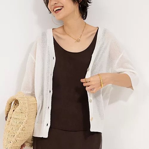 【ノーリーズ/NOLLEY'S】の《アンサンブル対応》《手洗い可能》ペーパーヤーン5分袖カーディガン インテリア・キッズ・メンズ・レディースファッション・服の通販 founy(ファニー) 　ファッション　Fashion　レディースファッション　WOMEN　トップス・カットソー　Tops/Tshirt　カーディガン　Cardigans　アンサンブル　Knit Ensemble　2025年　2025　2025春夏・S/S　Ss,Spring/Summer,2025　おすすめ　Recommend　アンサンブル　Ensemble　インナー　Inner　カーディガン　Cardigan　タンク　Tank　ベスト　Vest　ボトム　Bottom　ミドル　Middle　ロング　Long　ワイド　Wide　吸水　Water Absorption　オフホワイト|ID: prp329100004424181 ipo3291000000031712672