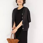 【ノーリーズ/NOLLEY'S】の《アンサンブル対応》《手洗い可能》ペーパーヤーン5分袖カーディガン ブラック|ID: prp329100004424181 ipo3291000000032989000