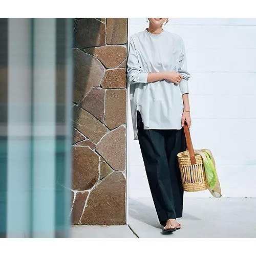 【イレーヴ/YLEVE】の【五明祐子さんセレクト】【洗える】HIGHCOUNT DRY GABA TR 人気、トレンドファッション・服の通販 founy(ファニー) 　ファッション　Fashion　レディースファッション　WOMEN　センター　Center　テーパード　Tapered　フラップ　Flap　ポケット　Pocket　洗える　Washable　other-3|ID: prp329100004424185 ipo3291000000031261666