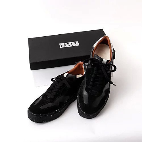 【シュテットシュタイン/Stutostein / MEN】の【EARLE/アール】Noble Trainer Sneakers 別注レザースニーカー インテリア・キッズ・メンズ・レディースファッション・服の通販 founy(ファニー) 　ファッション　Fashion　メンズファッション　MEN　シューズ・靴　Shoes/Men　スニーカー　Sneakers　イタリア　Italy　エレガント 上品　Elegant　クラシック　Classic　スエード　Suede　スタンダード　Standard　スニーカー　Sneakers　スリッポン　Slip-Ons　トレーナー　Trainer　パターン　Pattern　別注　Special Order　モダン　Modern　レース　Race　ブラック|ID: prp329100004424257 ipo3291000000031719672